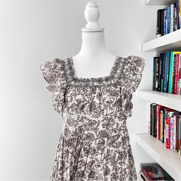 Free People Bonita Printed Midi Dress Tea Combo XS - Picture 4 of 16
